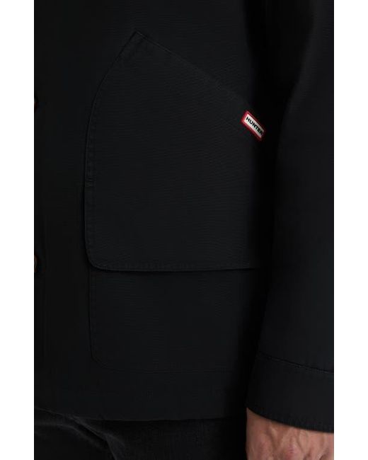 Hunter Black Water Repellent Canvas Barn Jacket for men