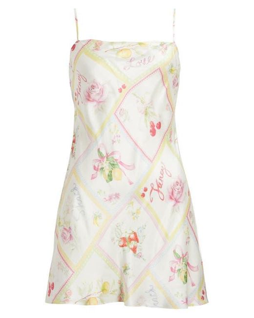 LoveShackFancy White Calima Silk Blend Minidress