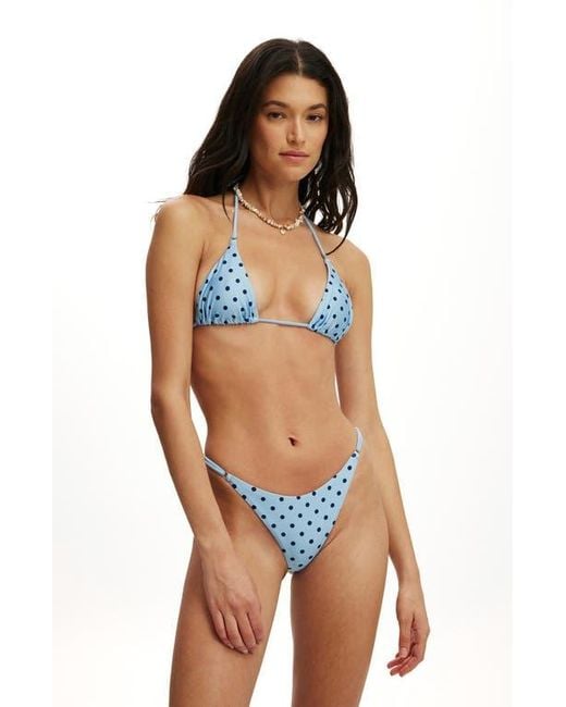 Cotton On Multicolor Micro String Triangle Bikini Top
