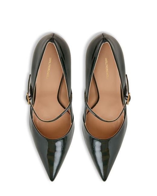 Bruno Magli Green Prima Pointed Toe Mary Jane Pump