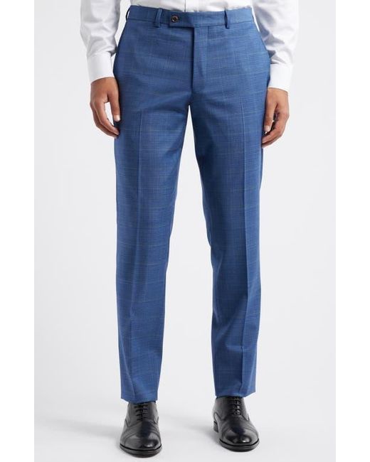 Jack Victor Blue Esprit Mélange Plaid Super 120S Wool Suit for men