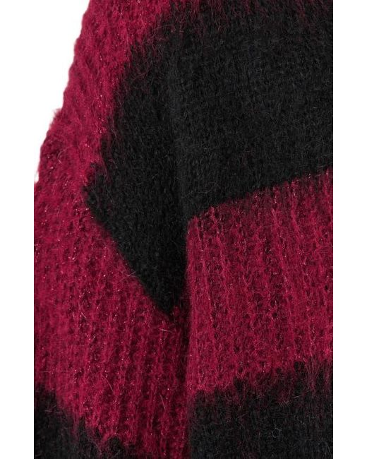AllSaints Red Onxy Stripe Sweater