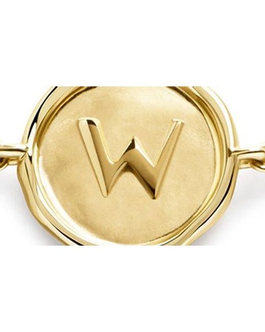 Monica Vinader Metallic Initial Stamp Charm Bracelet