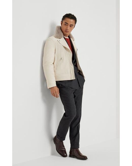 Brunello Cucinelli Black Prince Of Wales Deconstructed Blazer for men