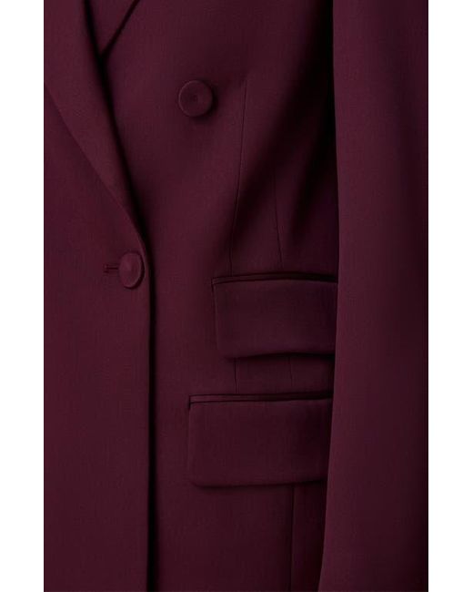 Another Tomorrow Red Relaxed Double Breasted Jacket