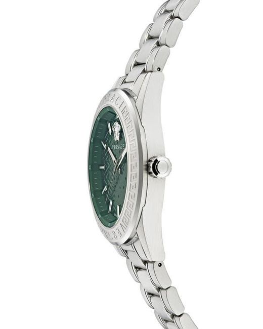 Versace Gray V-Code Bracelet Watch, 42Mm for men