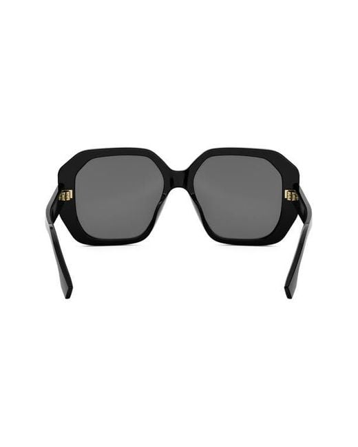 Fendi Black Selleria Square Sunglasses