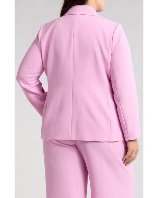 Tahari Pink One-Button Blazer