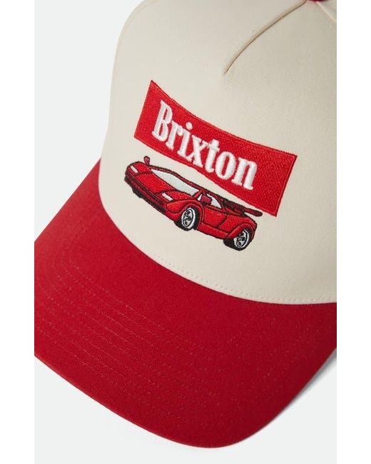 Brixton Red Champion Netplus Snapback Baseball Cap