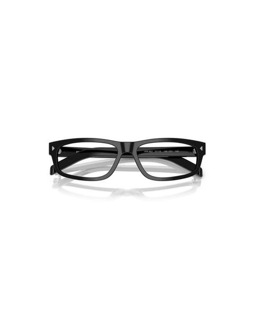 Prada Black 57Mm Rectangle Optical Glasses for men