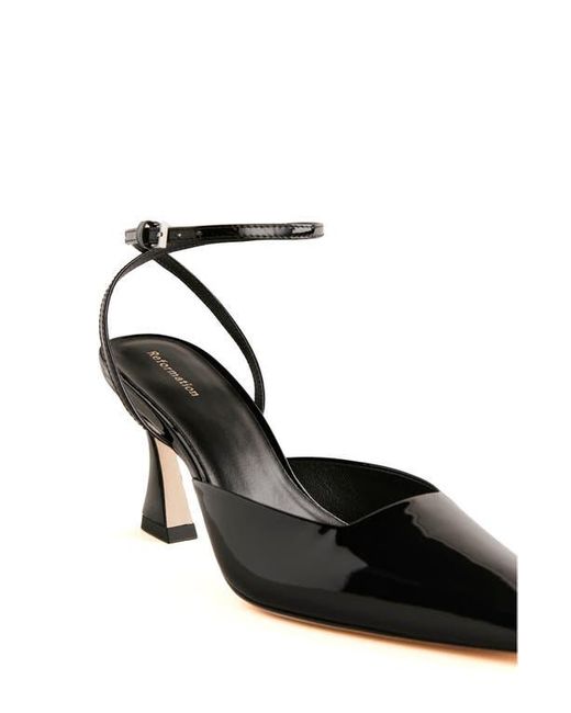 Reformation White Natasha Ankle Strap Mesh Pump