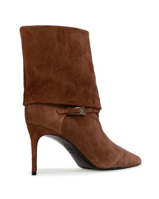 Black Suede Studio Brown Simone 80 Suede Boot