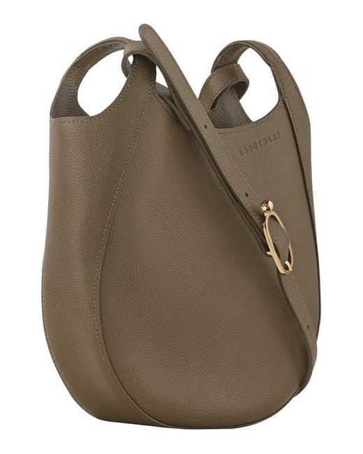 Longchamp Green Small Le Foulonne Leather Crossbody Bag