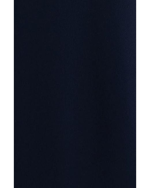 Eliza J Blue Mixed Media Off The Shoulder Gown