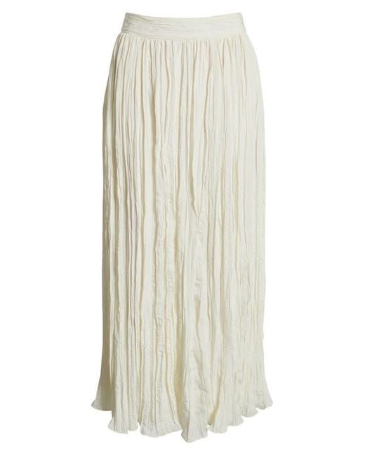 Nordstrom White Crinkle A-Line Maxi Skirt