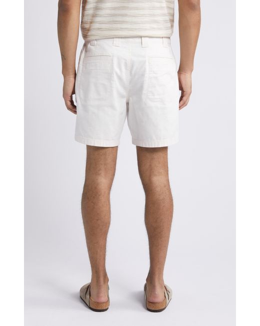 Treasure & Bond White Workwear Cotton Shorts for men