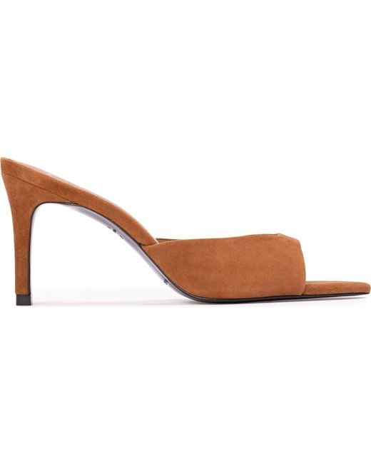 Black Suede Studio Brown Brea 80 Suede Mule