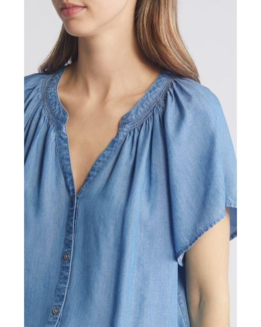 Beach Lunch Lounge Blue Lora Denim Top