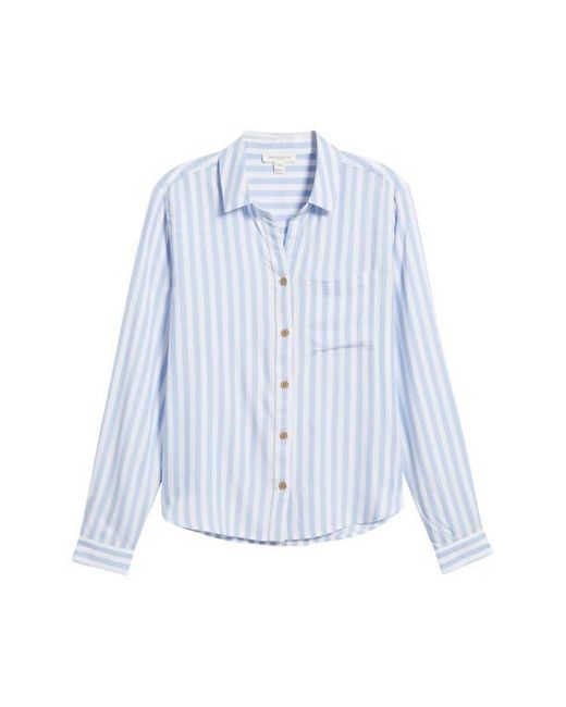 Beach Lunch Lounge Blue Candace Stripe Button-Up Shirt