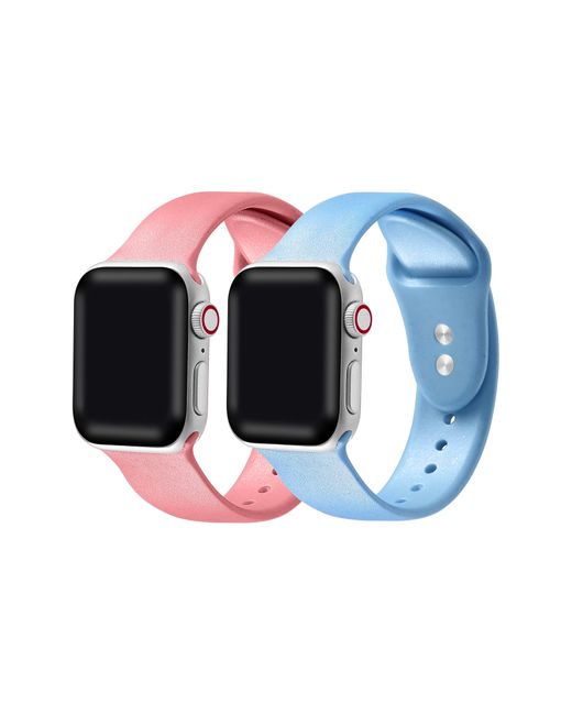 The Posh Tech Blue Assorted 2-pack Silicone Apple Watch Watchbands