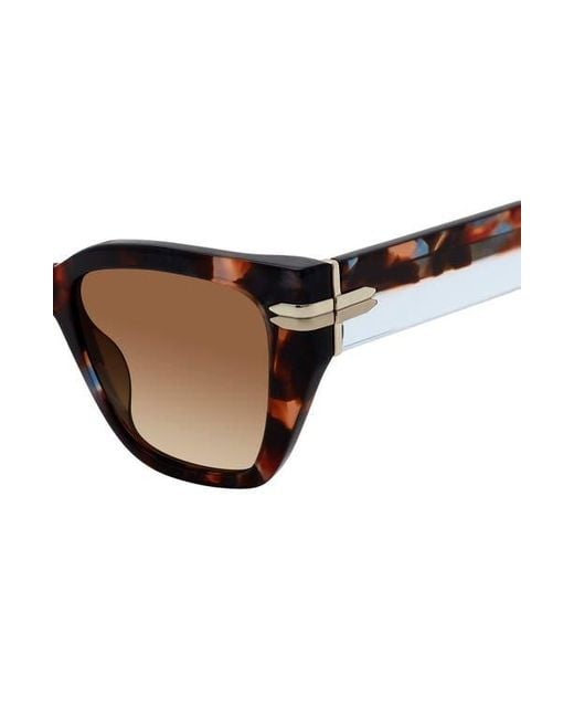 Stuart Weitzman Brown 53Mm Gradient Cat Eye Sunglasses