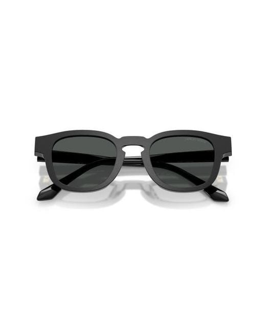 Armani Black 48Mm Rectangle Sunglasses