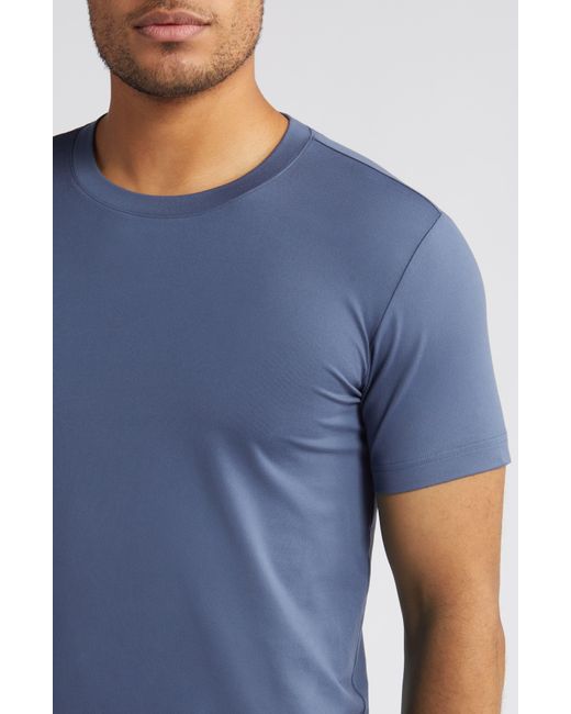Alo Yoga Blue Conquer Reform Performance Crewneck T-shirt for men
