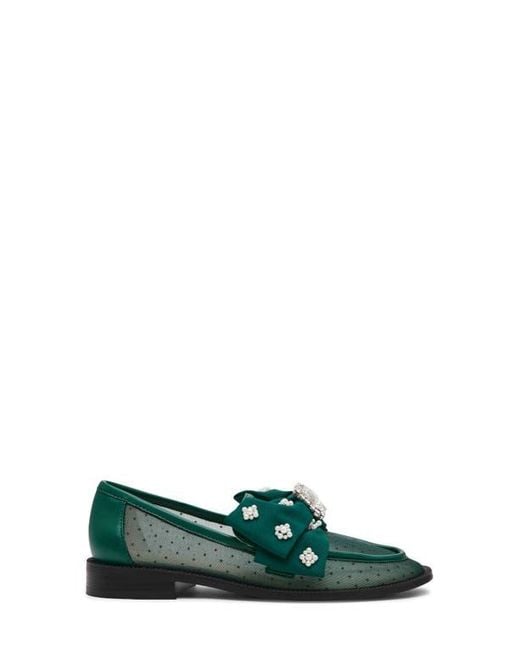 Betsey Johnson Green Seth Pointed Toe Mesh Flat