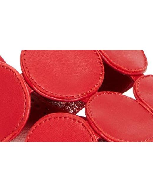 Manolo Blahnik Red Haribalmu Kitten Heel Sandal
