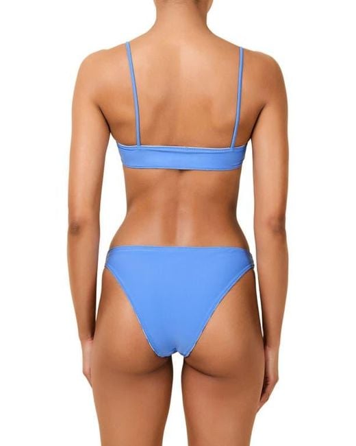 Solid & Striped Blue The Daniela Stripe Bikini Top