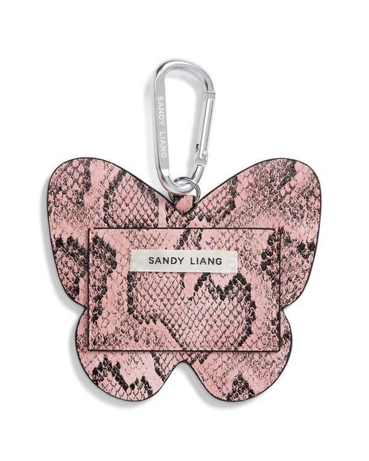 Sandy Liang Pink Lunar New Yeak Snakeskin Print Key Ring