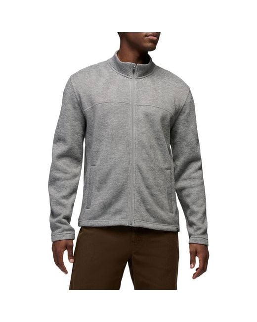 Prana Gray Two Harbors Full Zip Jacket for men