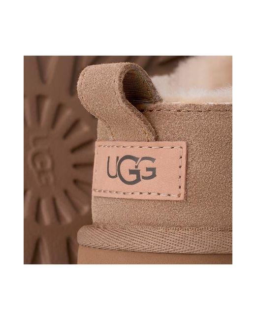 Ugg Brown Classic Micro Genuine Shearling Lined Slip-On