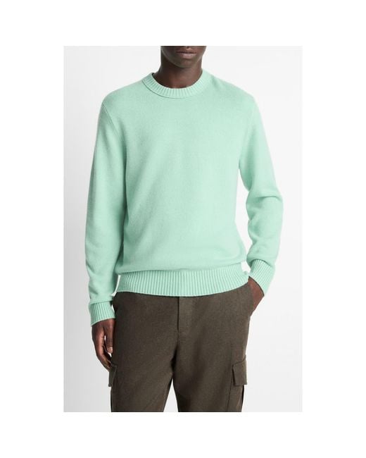 Vince Green Wool & Cashmere Crewneck Sweater for men
