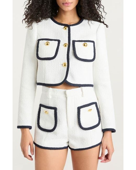 Cinq À Sept Black Auden Contrast Detail Tweed Jacket