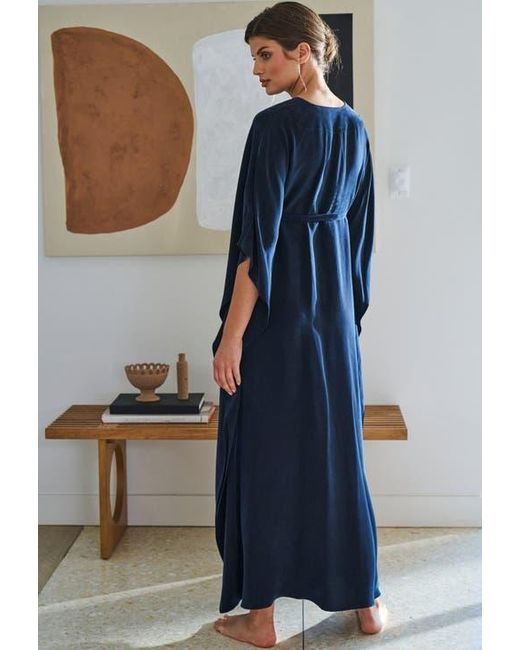 ocean + main Blue Belted Caftan