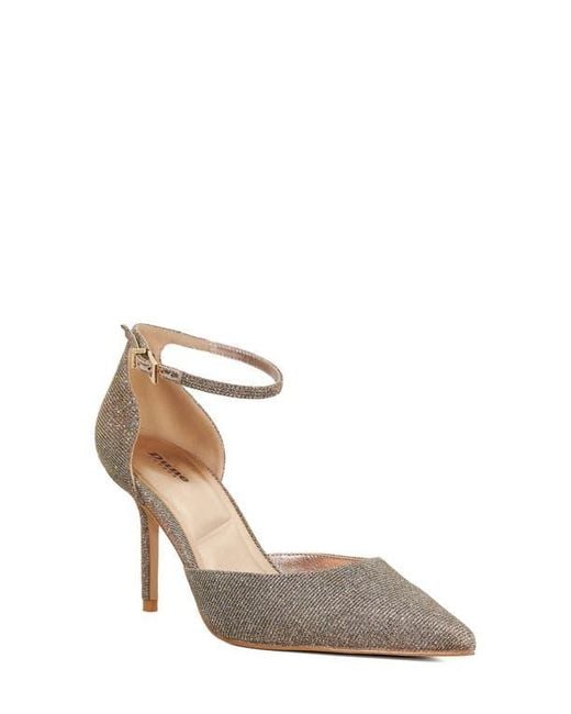 Dune Metallic Calmness Ankle Strap Pointed Toe Pump