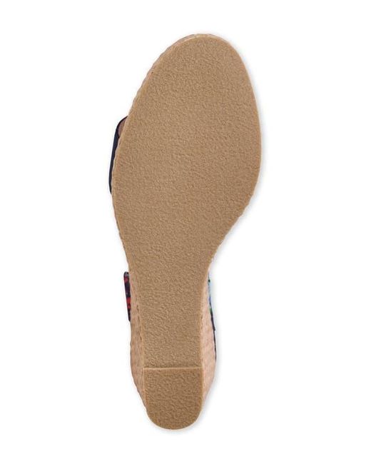 Jack Rogers Blue Deirdre Ankle Wrap Wedge Sandal