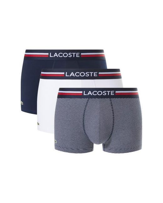 Lacoste Blue Assorted 3-Pack Boxer Briefs for men