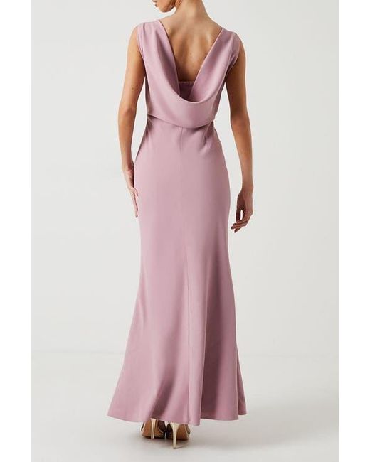 Coast Women's Pink Cowl Back Maxi Bridesmaid Dress