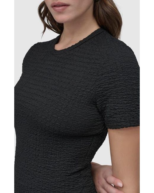 DKNY Black Textured T-Shirt