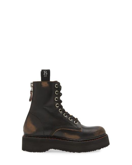 R13 Black Platform Combat Boot