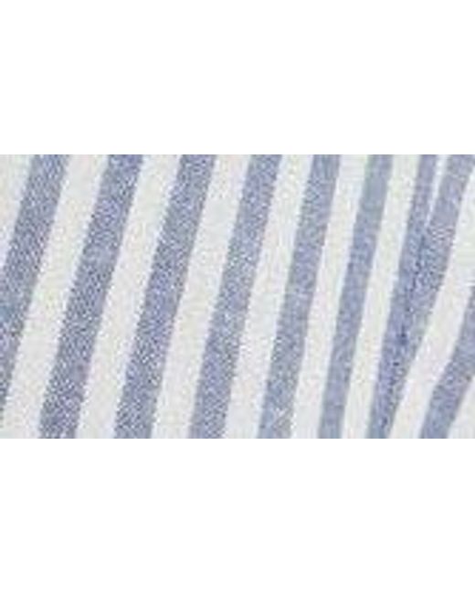 Caslon White Caslon(r) Stripe Linen Blend Blazer