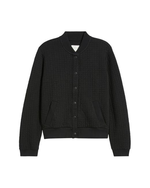 Caslon Black Quilted Cotton Bomber Jacket