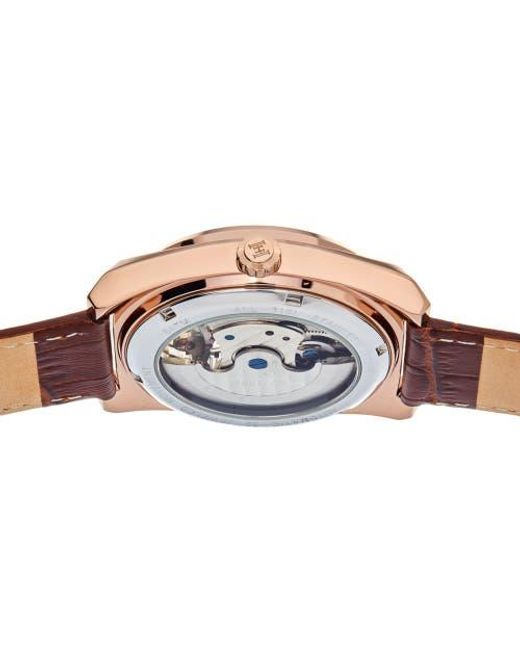 Heritor Pink Daxton Skeleton Watch for men