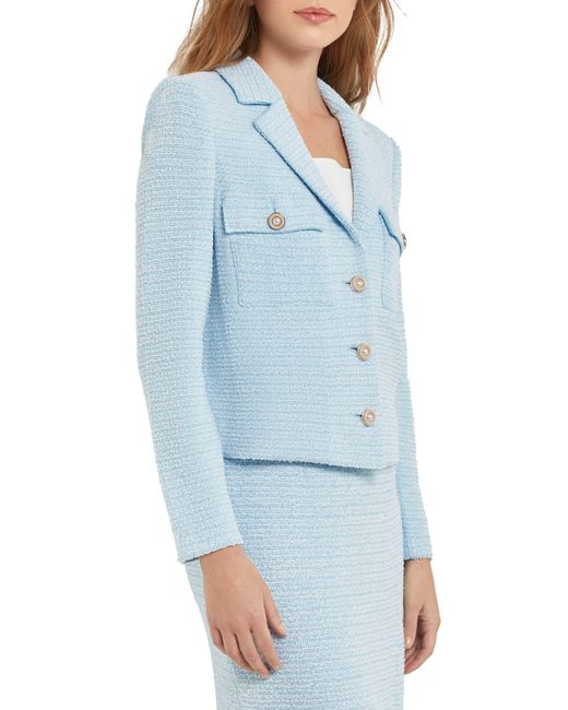 Misook Blue Tweed Jacket