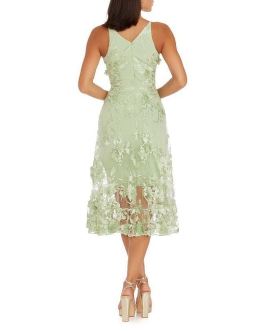audrey embroidered fit & flare dress SIMKHAI Women's Audrey Embroidered Midi Dress in White, Size 2 main image 0