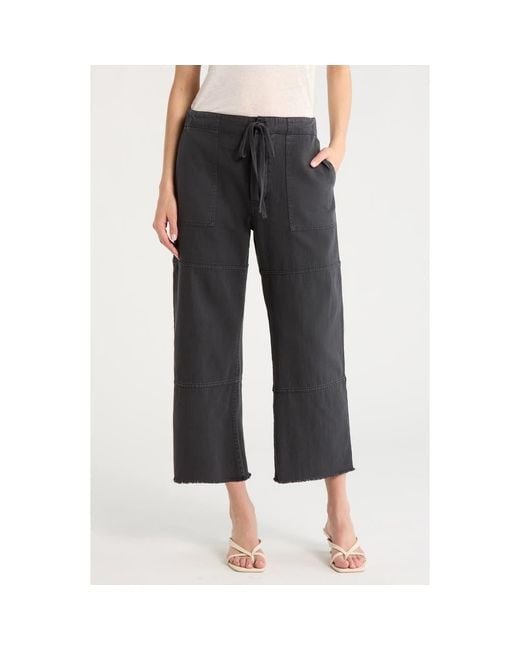 Re/done Black Drawstring Beach Pants