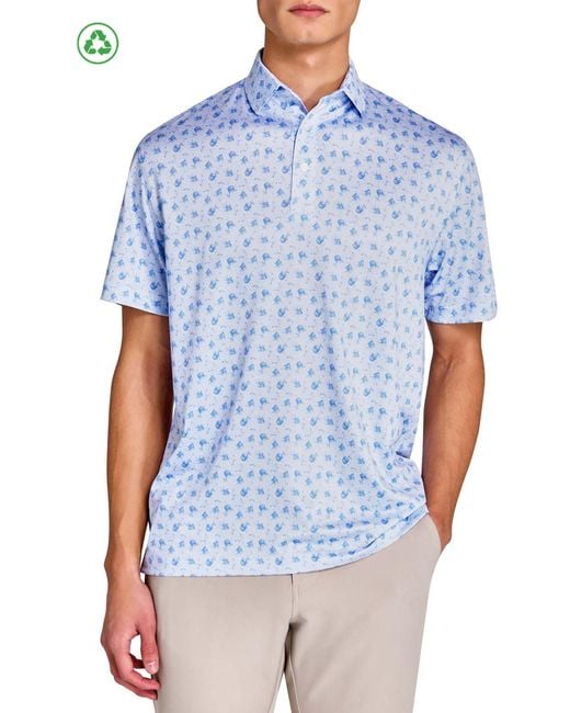 Con.struct Blue Regular Fit Fit Happy Hour Recycled Performance Golf Polo for men