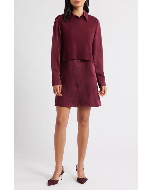 Sam Edelman Layered Mixed Media Dress | Lyst
